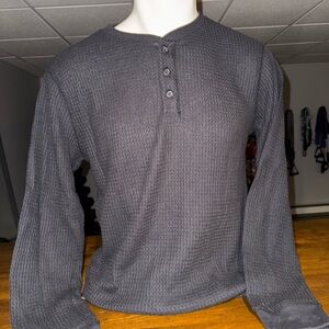 Old Navy Charcoal Knit Henley